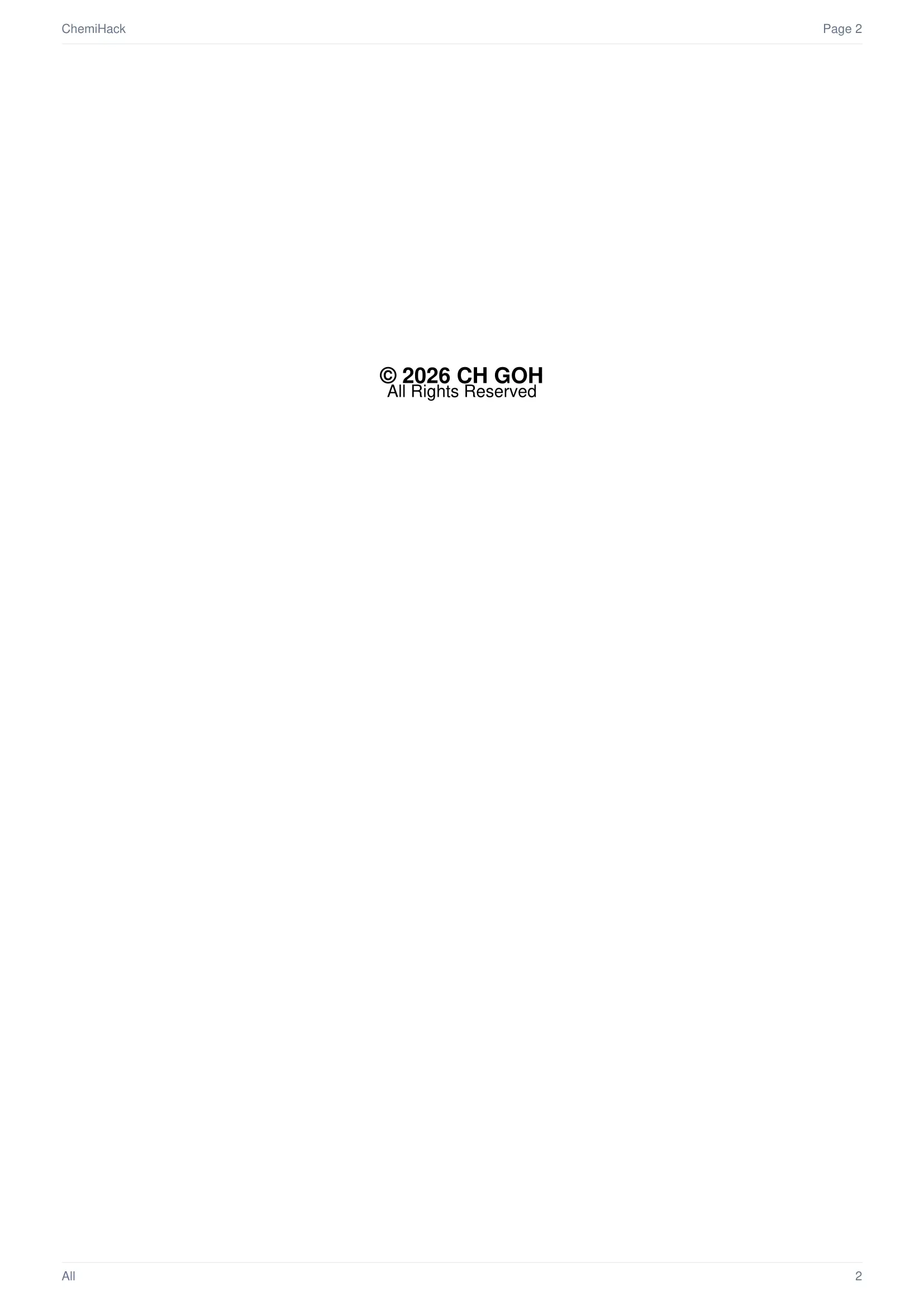 ChemiHack copyright page